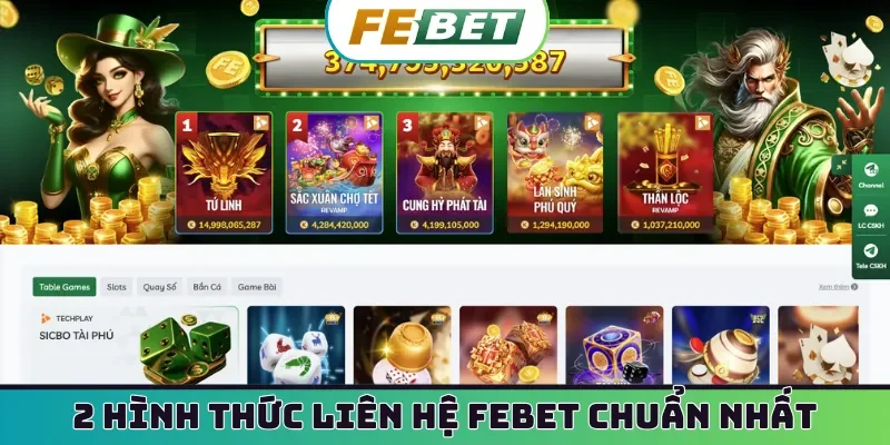 2 hình thức liên hệ Febet chuẩn nhất